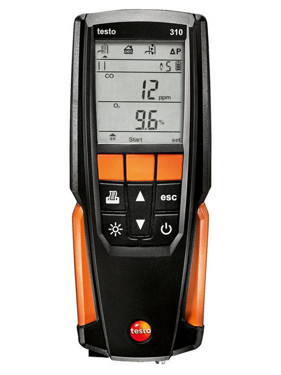 Testo 310 Flue Gas Combustion Analyzer Kit with Printer O2 CO CO2 0563 3110