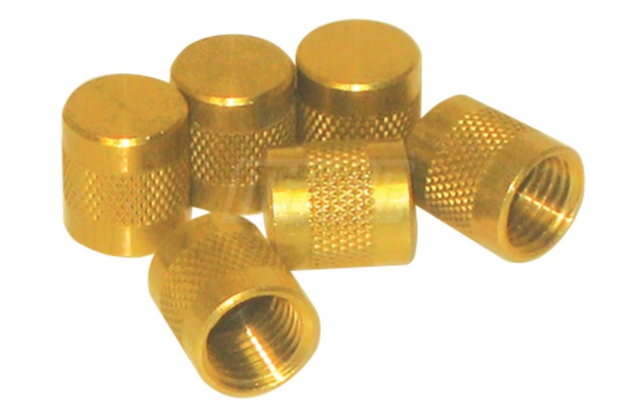 MARS 65408 Round Brass Flat Cap 1/4 Inch 6 per Bag