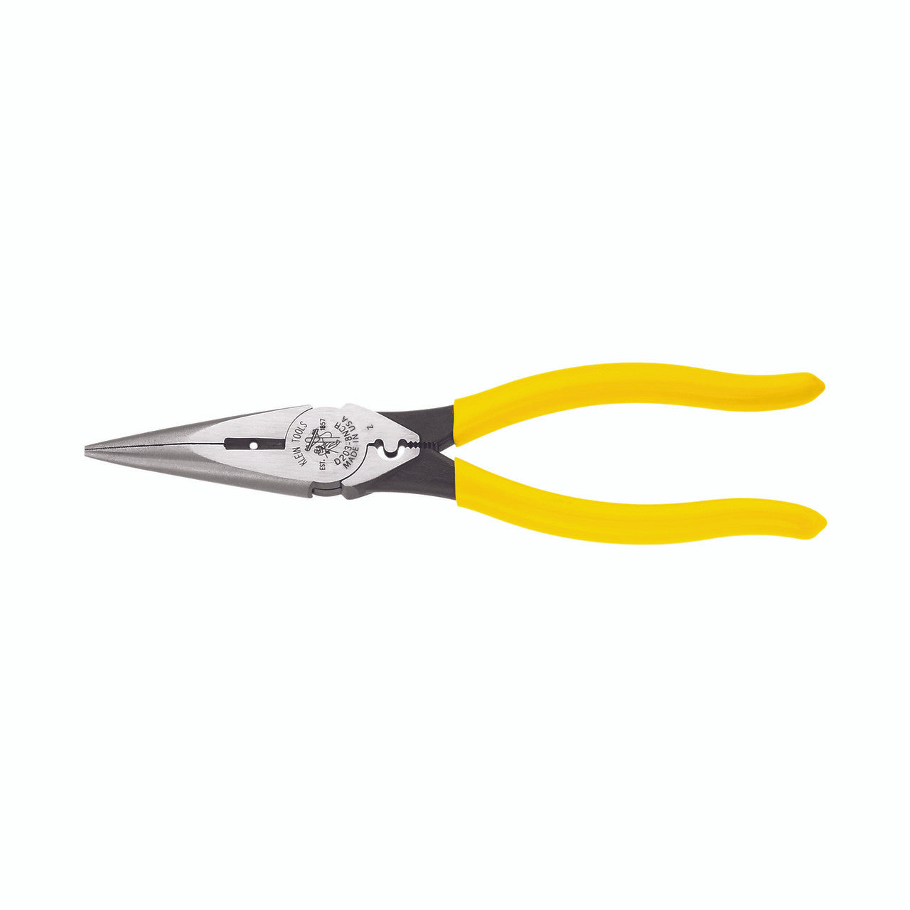 Klein D203-8NCR Long Nose HD Side Cut Pliers
