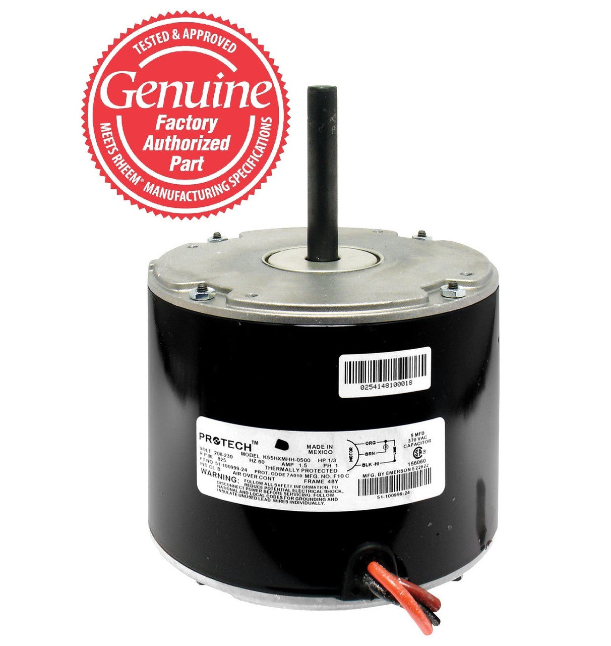 Condenser Motor 1/3 hp 208-230/1/60 825RPM CCW