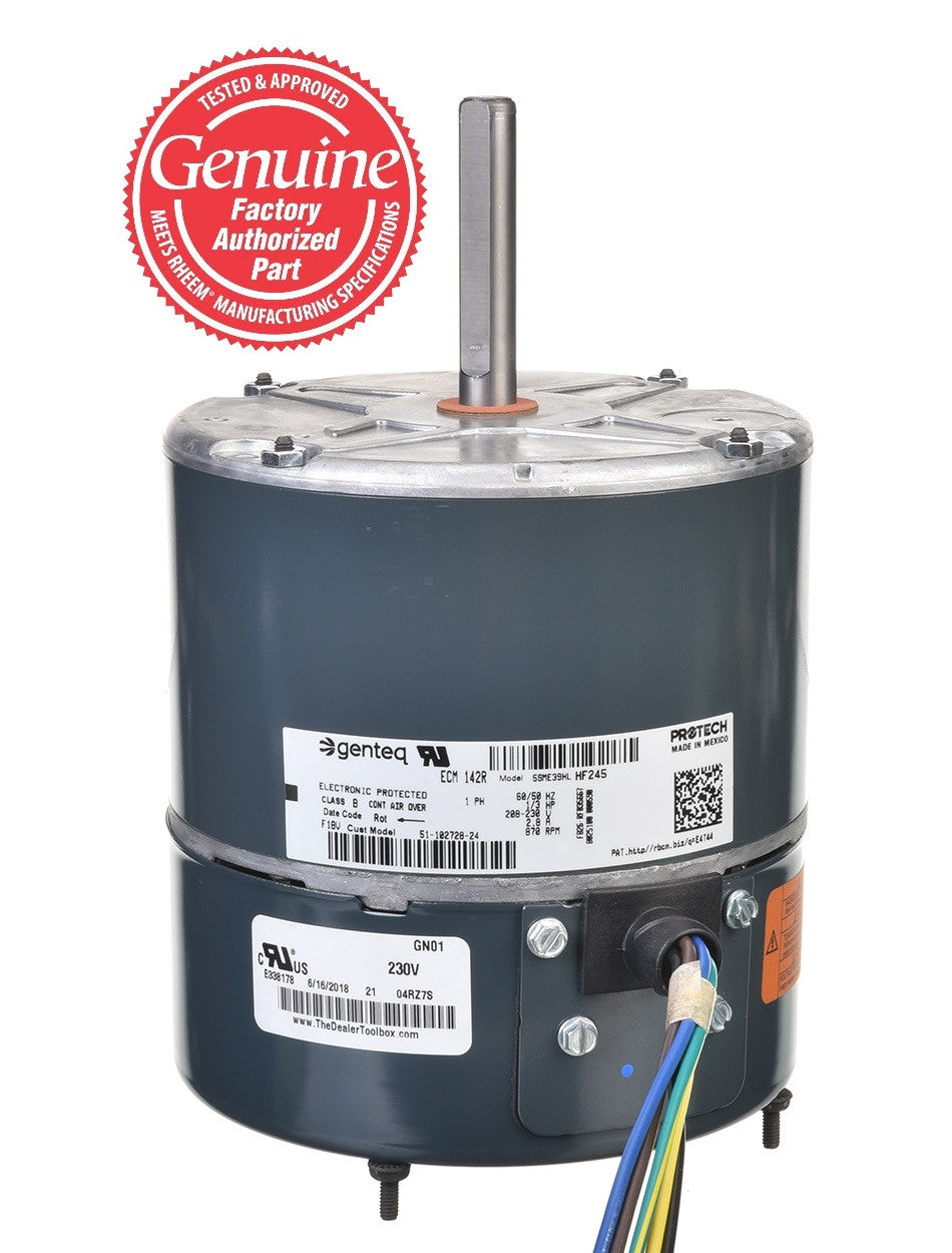 51-102728-24 Rheem-Ruud ECM Condenser Motor 1/3 hp 230v1ph CCW 39