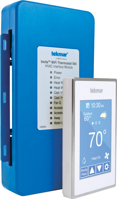 Tekmar 564 Invita Wifi Thermostat, White