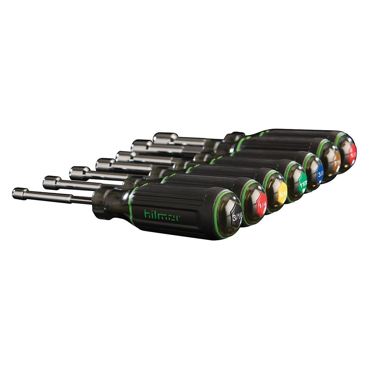 Hilmor 1839065 Set of 7 Magnetic Nut Drivers 3" Shaft