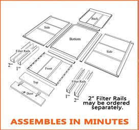 Flow Right 21" Galvanized Air Handler Filter Box