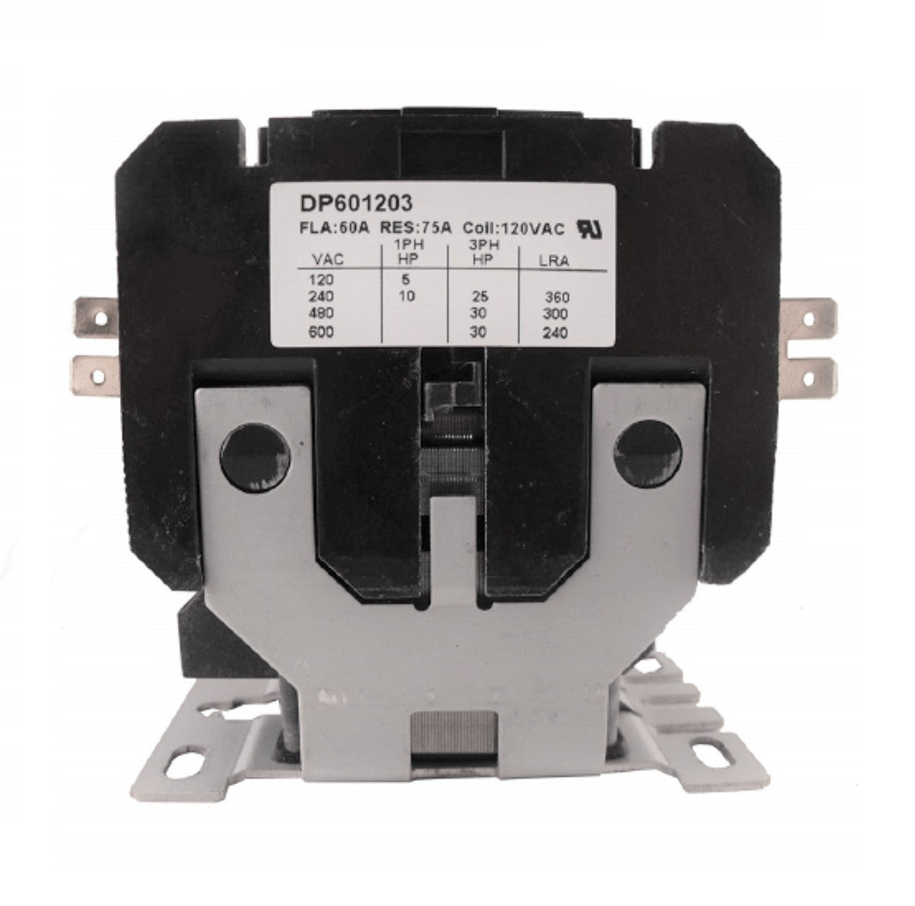 Supco DP601203 Contactor 3 Pole 60 Amps 120V Coil