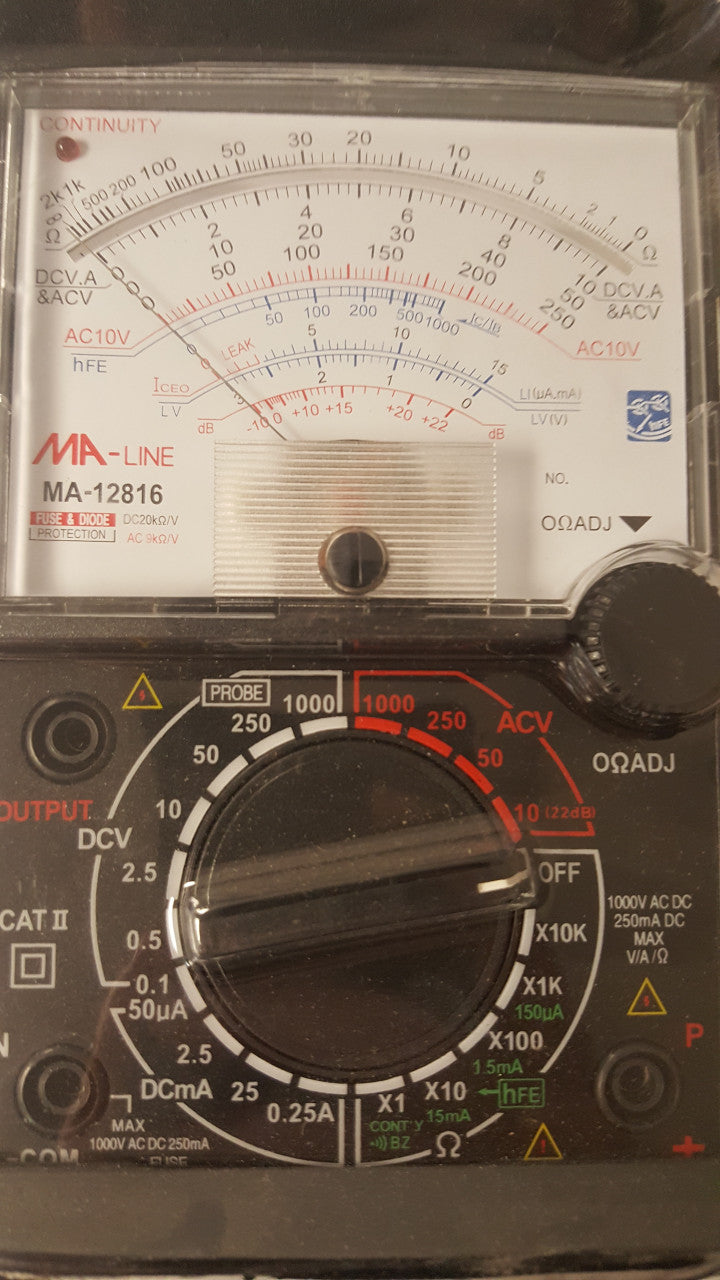 Large Display Analog Multi-Meter MA-12816