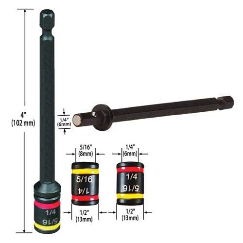 Malco MSHMLC 4" C-RHEX Dual 1/4", 5/16" Magnetic Hex Driver