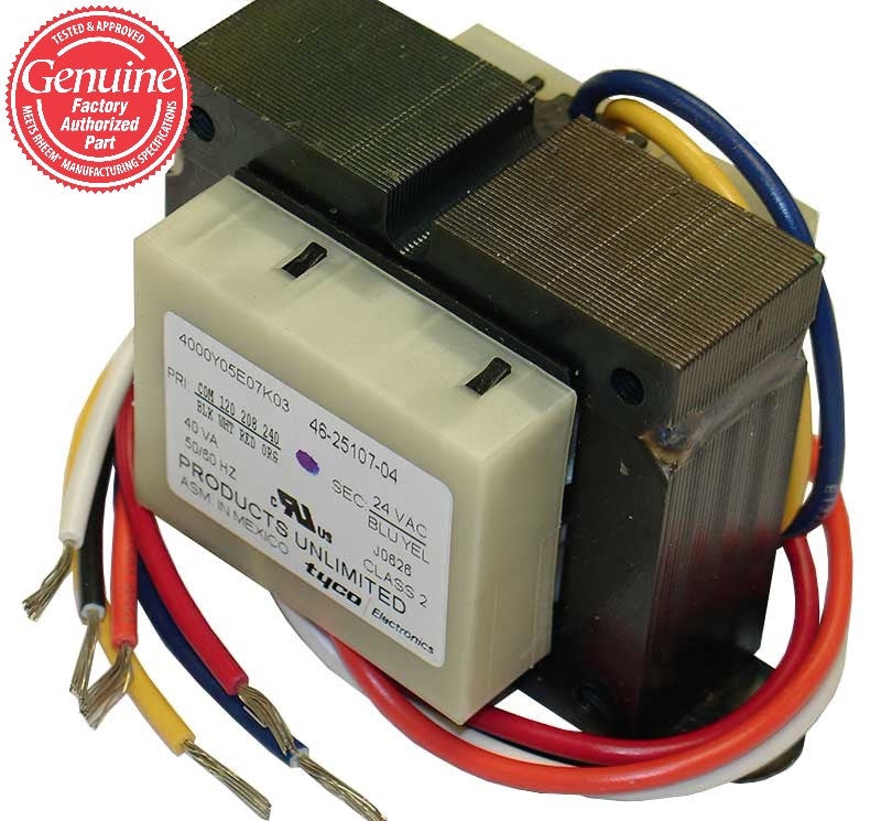Rheem 46-25107-04 Transformer 40VA 120V 208/230V