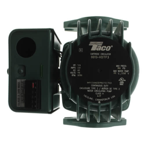 Taco 0010-VDTF3 Cast Iron Variable Speed, Delta T Circulator, 1/8 HP