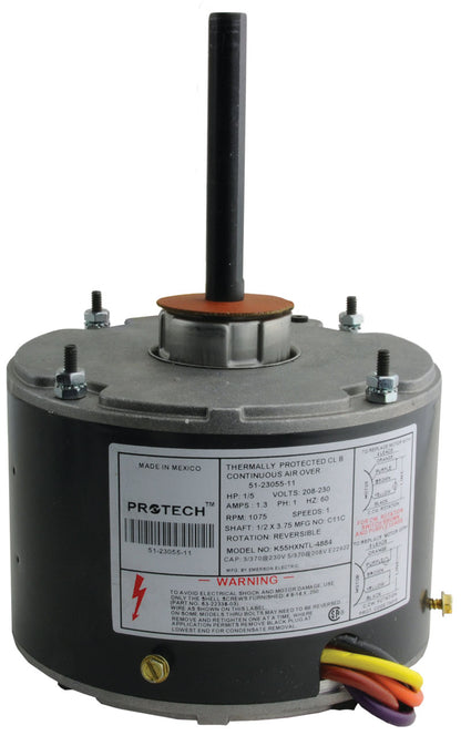 Rheem 51-23055-11 Condenser Fan Motor 1/5 HP 1075 RPM 1 SPD 208-230/1/60