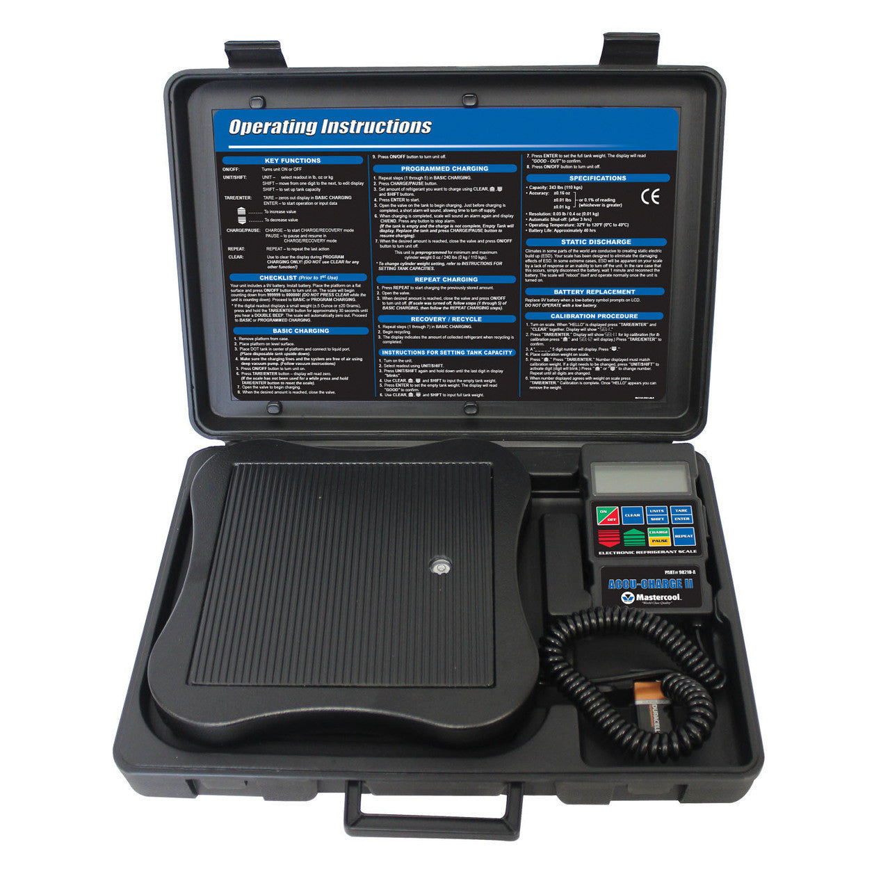 MasterCool 98210-A ACCU-Charge II Electronic Refrigerant Scale