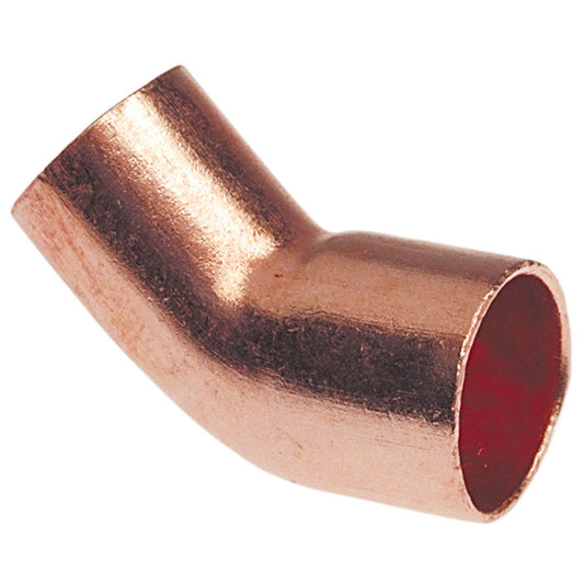 W03044 1 1/8 OD ACR Copper Fitting 45° Elbow CxC