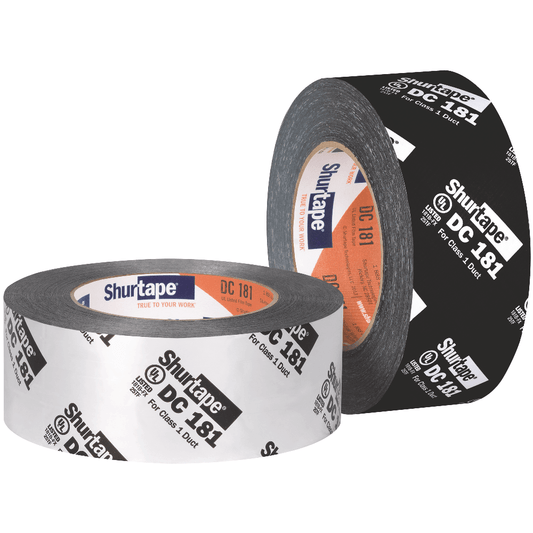 Shurtape DC 181 Listed/Printed Film Tape, 72mm x 110m, Black