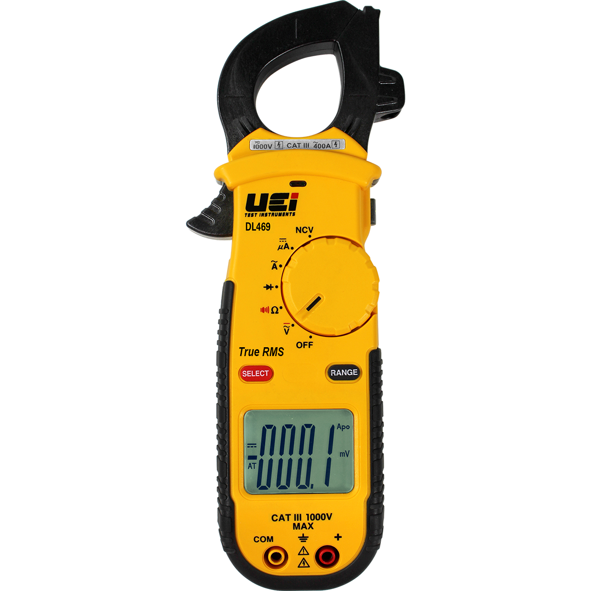 UEI DL469 True RMS Clamp Meter, AC 400 Amp