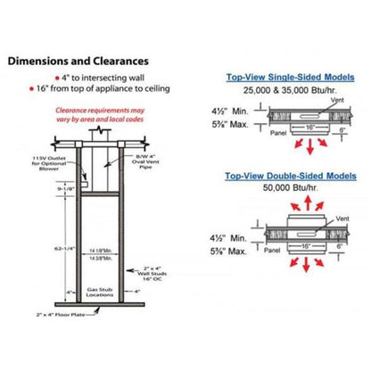 Williams 3509821 Monterey Plus+ Furnace 35K BTU Propane TVent SS