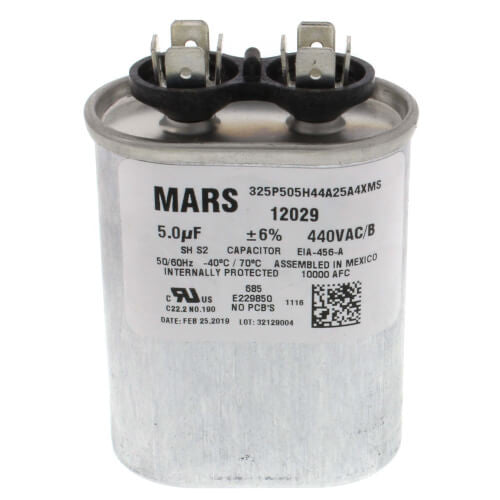 Capacitor Oval Run 40 MFD x 440V