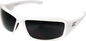 Edge Eyewear TXB246 Brazeau Designer White Safety Glasses w Polarized Smoke Lens