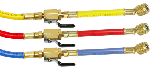 JB CCLV-6 Enviro-Safe Charging Hose 3pc Set- Ball Valve End-