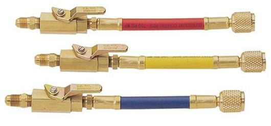 Mastercool 90262 1/4 Ball Valve Hose Adapter Set 3 pk