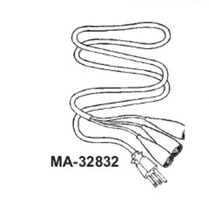 Ma-Line MA-32832 6ft Male Cheater Cord Adaptor
