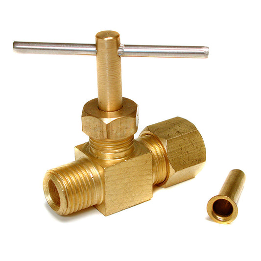 Dial 9419 Straight Needle Valve 1/4 x 1/8 Inch w/ Poly Tube