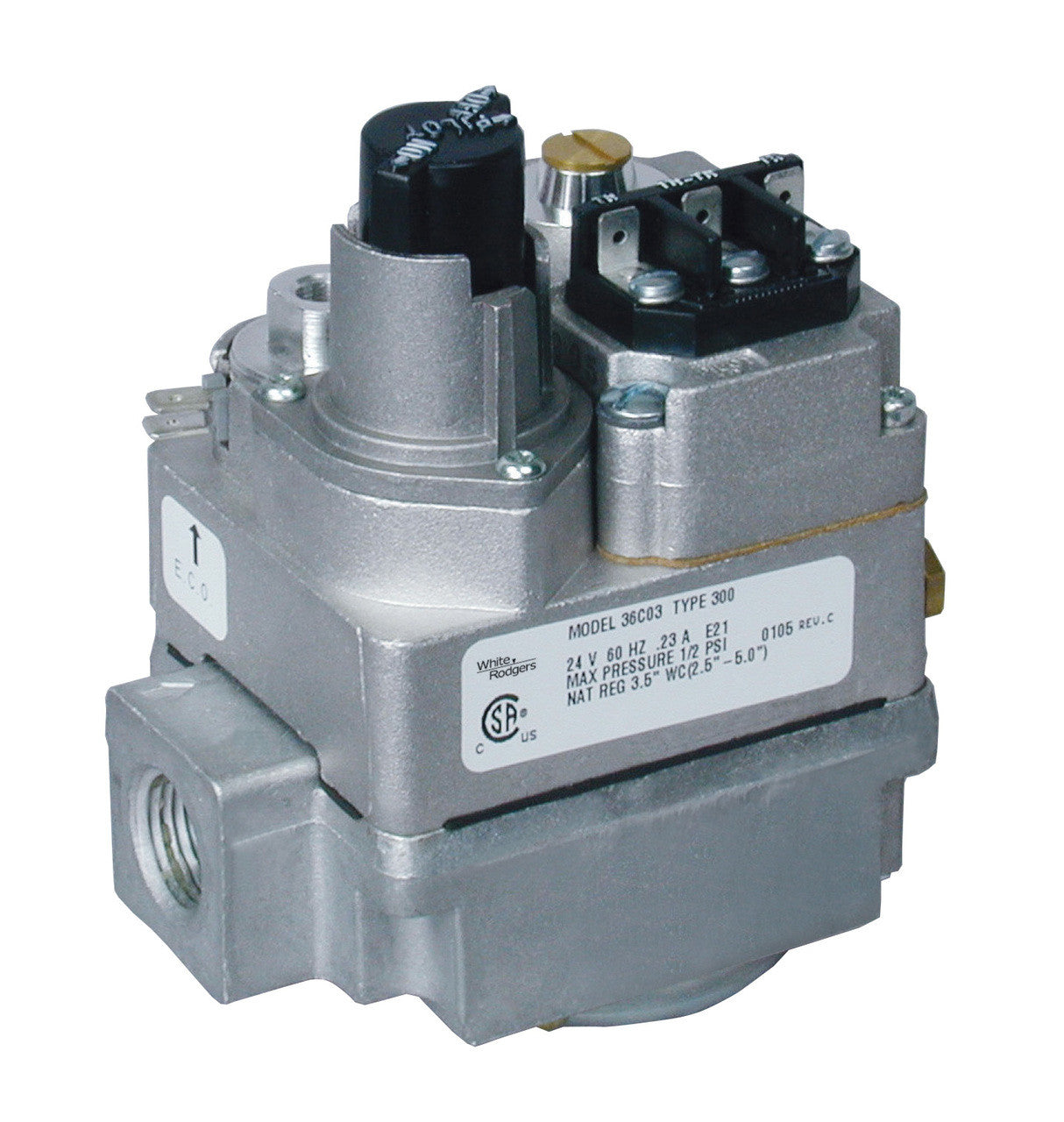 WR 36C03U-333 1/2" X 3/4" Standing Pilot Gas Valve 750 MV
