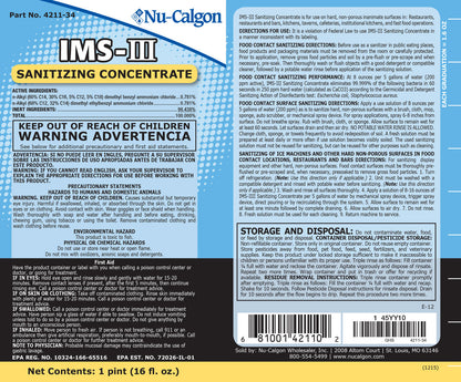 Nu Calgon 4211-34 Ice Machine IMS-III Sanitizer