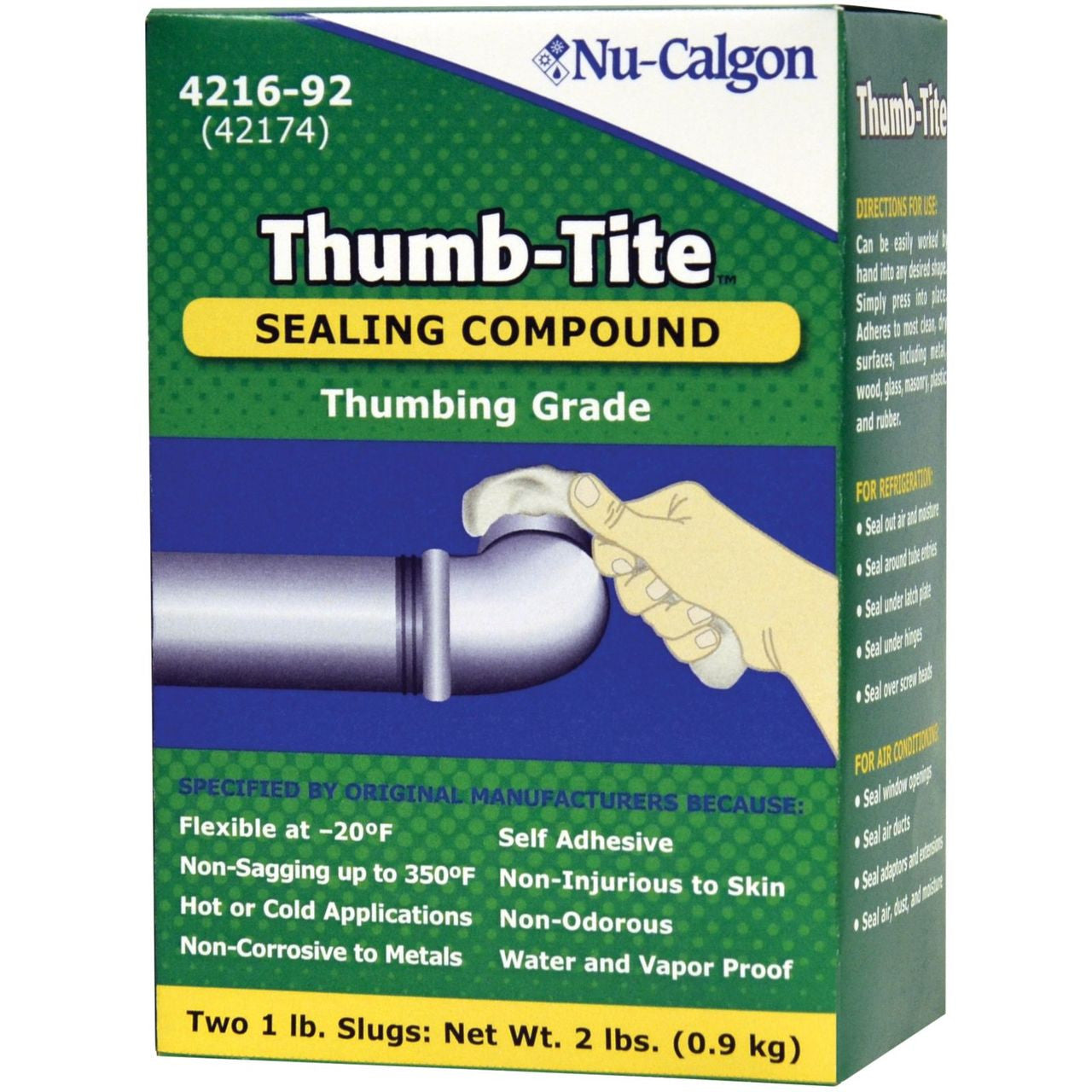 Nu Calgon 4216-92 Thumb-Tite Sealing Compound 2 lb