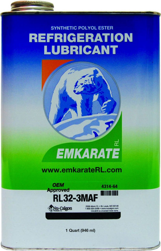 Nu Calgon 4314-64 Emkarate RL32-3MAF Refrigeration Oil 1 Qt