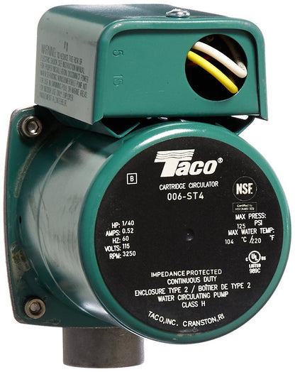 Taco 006-ST4 Stainless Threaded Cartridge Circulator Pump