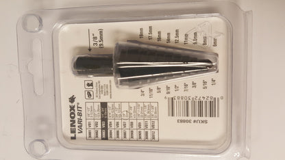 Lenox 30883-VB3 Variable-Bit Step Drill Bit - 1/4-3/4"