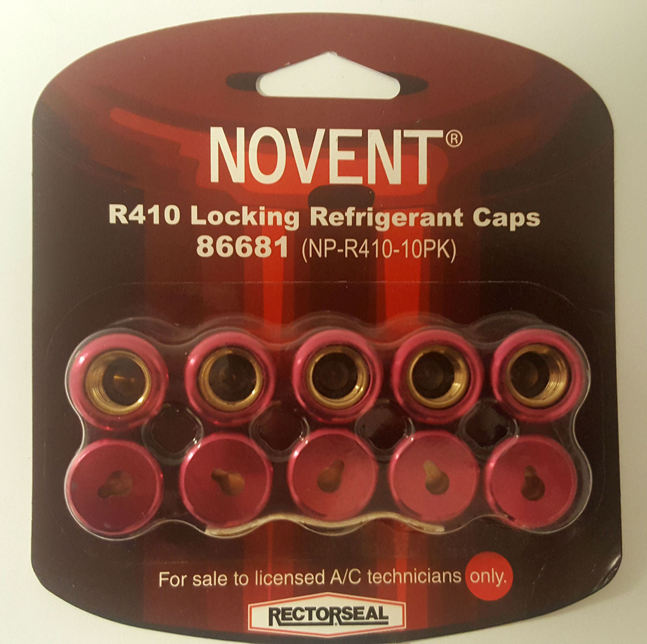 RectorSeal 86668 Novent Pink R410 Cap 1/4" thread, 10 pk