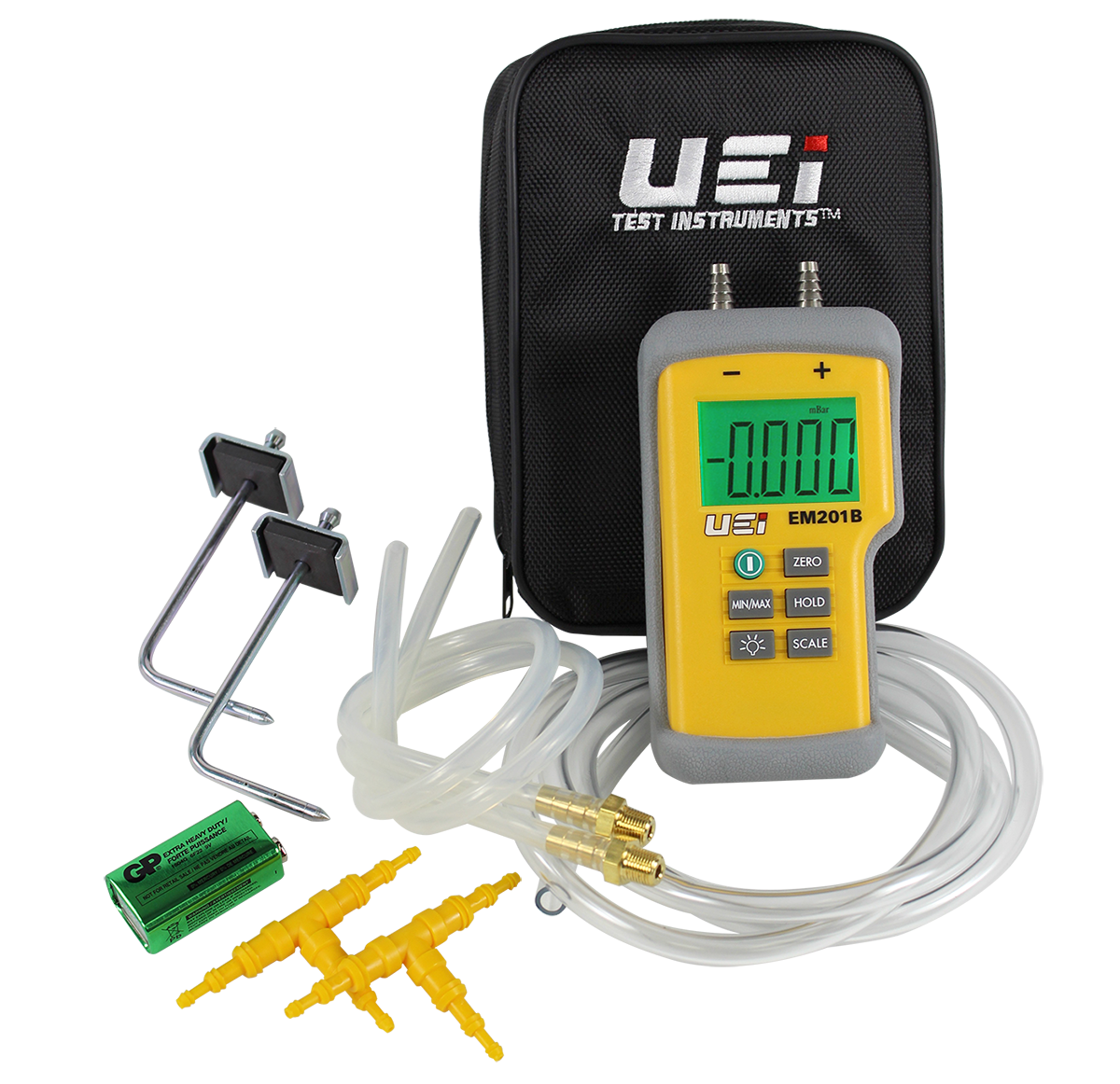 UEI EM201SPKIT Dual Digital Differential Manometer Static Pressure Kit
