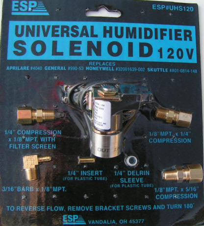 ESP UHS120 Universal Humidifier Water Solenoid Valve 120V