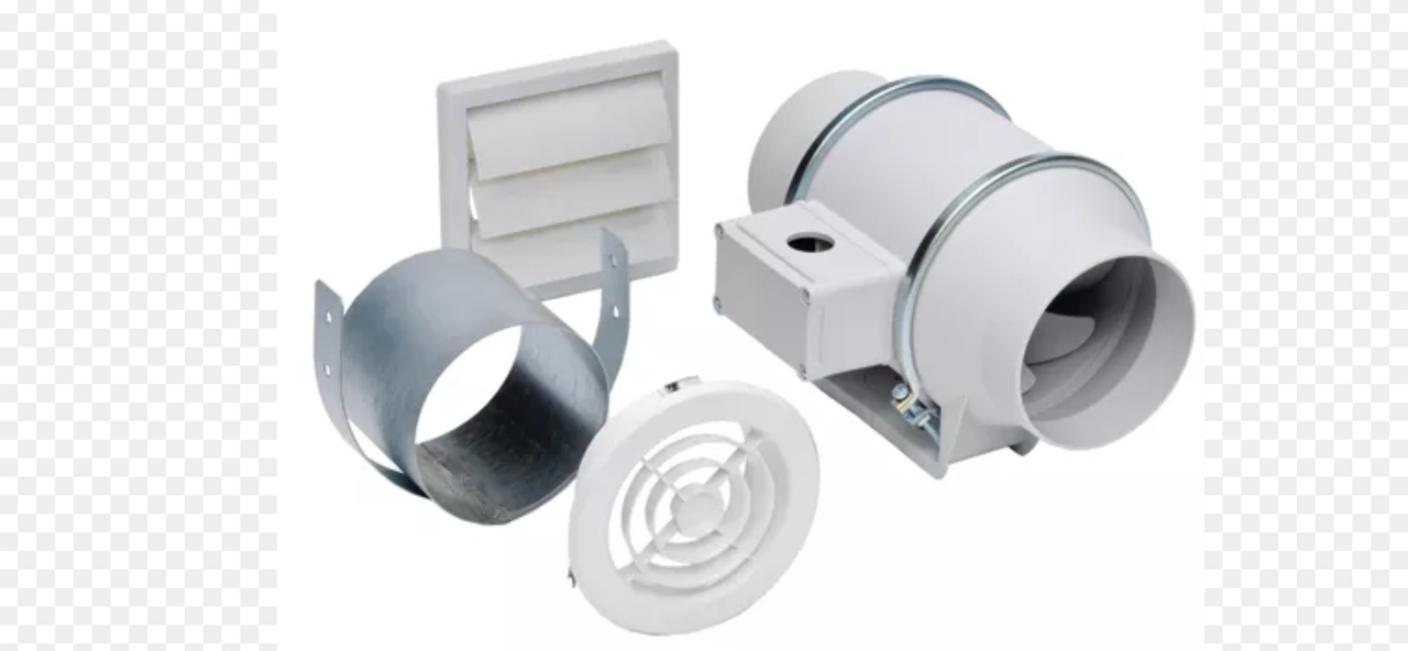 Soler and Palau KIT-TD100 White In-Line Fan Kit