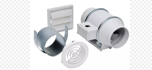 Soler and Palau KIT-TD100 White In-Line Fan Kit