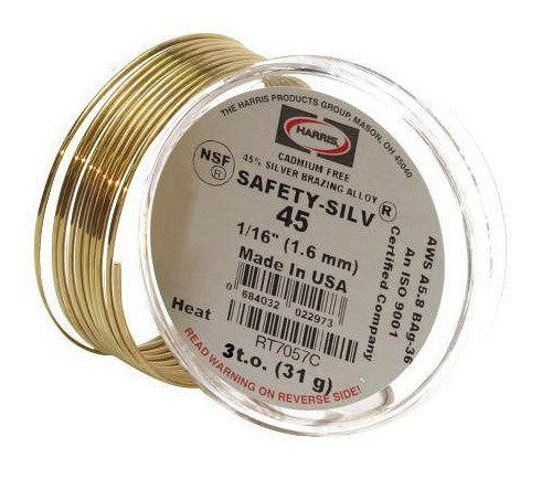 Harris 4535 Safety Silv 45 Silver Brazing Alloy- 5 t.o.