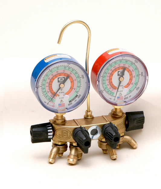 JB 26244 Brass Revolver 4-Valve Manifold WCCLV-/60" Hoses