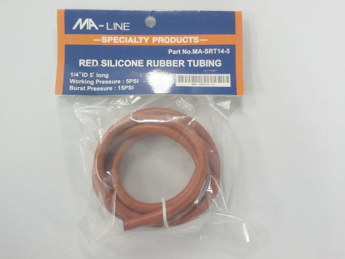 MA-SRT14-5 Silicone Rubber Tubing 1/14" x 5' Long