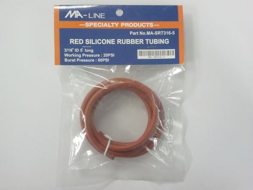 MA-SRT316-5 Silicone Rubber Tubing 3/16" x 5' Long