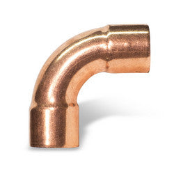 W02828 3/4" OD ACR Copper Street 90Ã‚Â° Long Turn Elbow Ftg x C