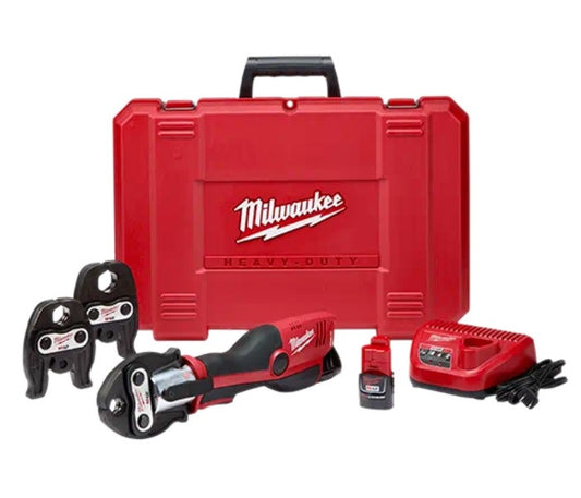 Milwaukee M12 Force Logic Press Tool Kit with 1/2in to 1in Jaws 2473-22