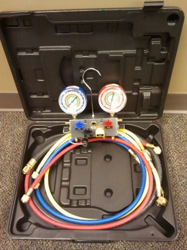 Mastercool 96361 4-Way Aluminum Manifold Gauge Set w/ 60" Hoses