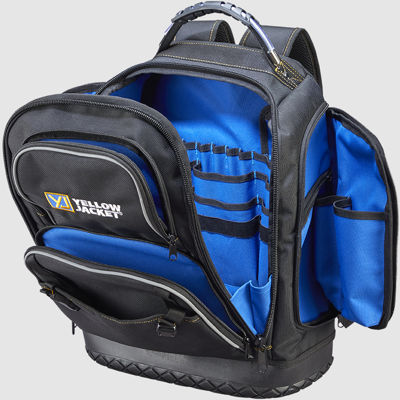 Yellow Jacket 40880 TITANMAX Digital Manifold Backpack Kit with Set of 4 PLUS II Hoses