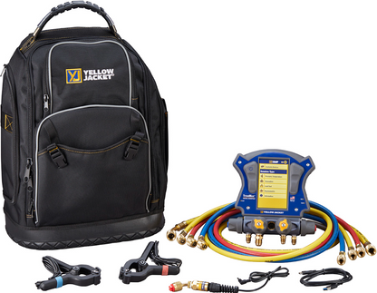 Yellow Jacket 40880 TITANMAX Digital Manifold Backpack Kit with Set of 4 PLUS II Hoses