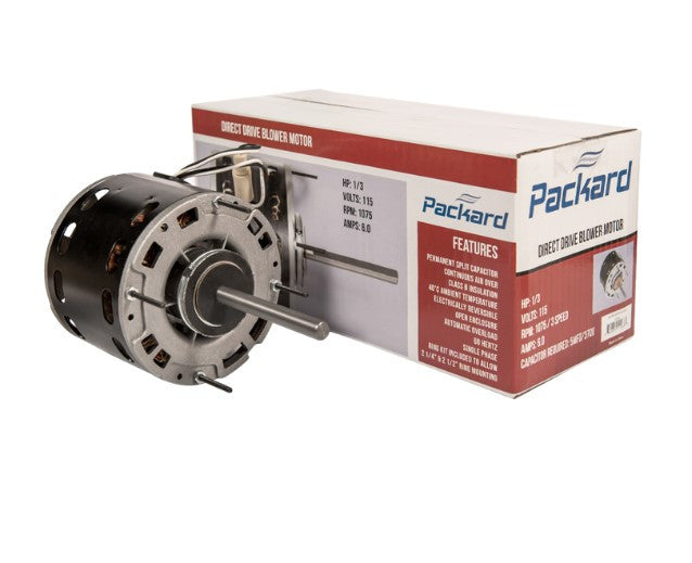 Packard 45460 - 5-5/8" Multi-Horsepower Direct Drive Blower Motor (1/2-1/6 HP, 115V, 1075 RPM)