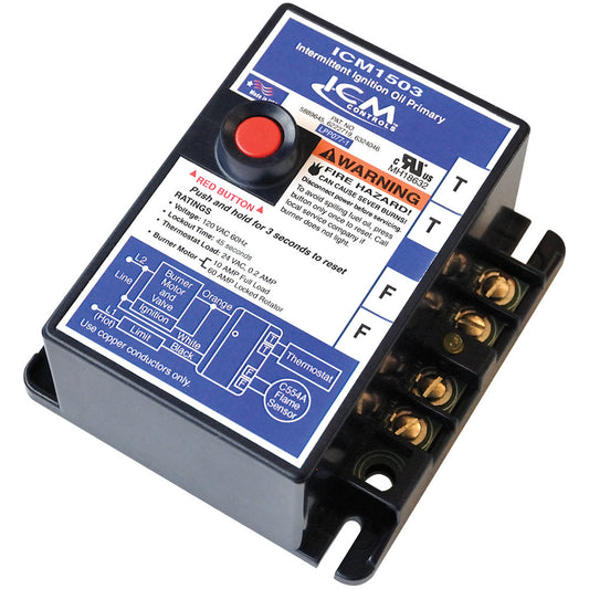 ICM1503 Oil Burner 45 Sec Replaces Honeywell R8184G4009