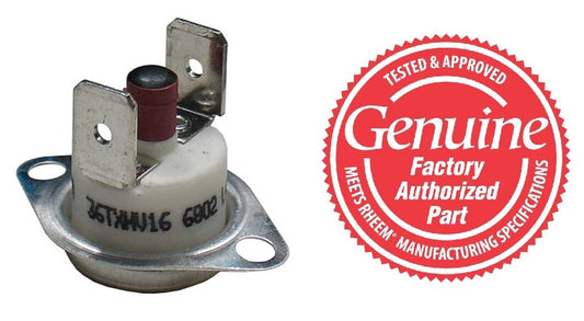 Rheem 47-100241-01 Limit Switch - Manual Reset (Flanged Airstream)