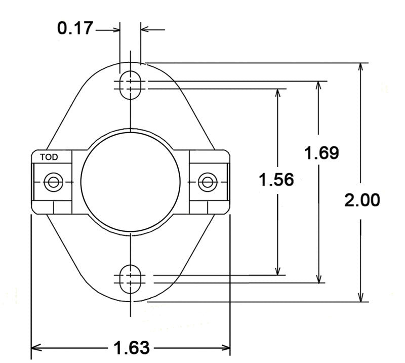 Rheem 47-104465-01 Limit Switch - Auto Reset (Flanged Airstream)