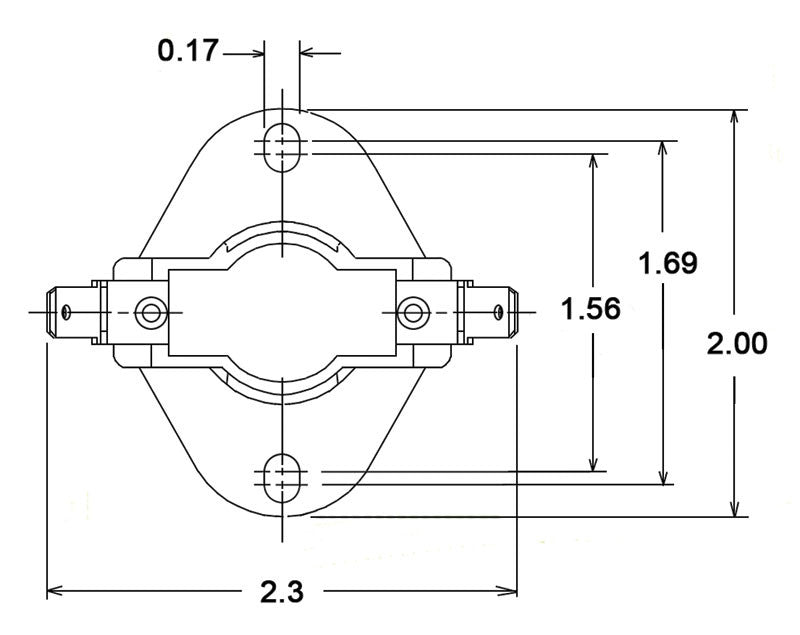 Rheem 47-20045-02 Limit Switch - Auto Reset (Flanged Airstream - Two Pole)